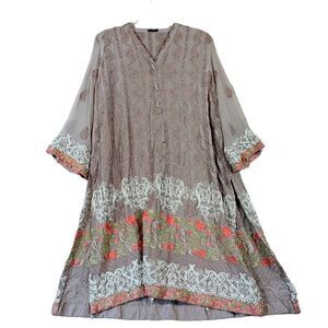 Agha Noor Embroidered Beaded Maxi Dress